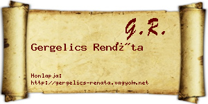 Gergelics Renáta névjegykártya