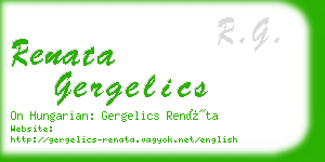 renata gergelics business card